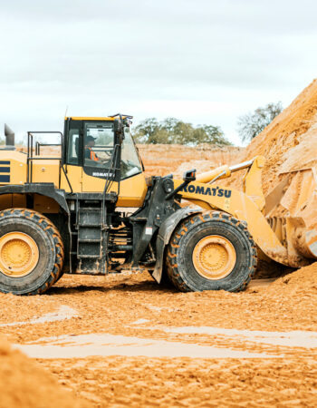 Madden Materials Tractor in Sand Quarry