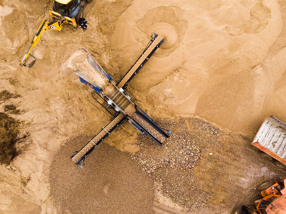 Madden Materials Tractor in Sand Quarry