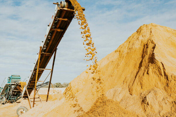 Madden Materials Tractor in Sand Quarry